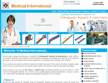 Tablet Screenshot of medical-international.com